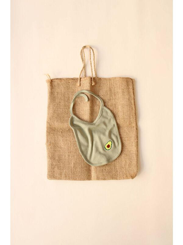 Oh La La Koala For Little Ones Avokado Nakışlı Biyeli Bebek Önlüğü 0-3 Ay
