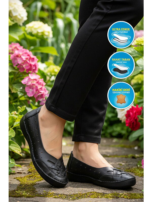 Ayakmod Bej Ayakmod Premium Hakiki Deri Anatomik Kadın Casual Ayakkabı 44401 Z