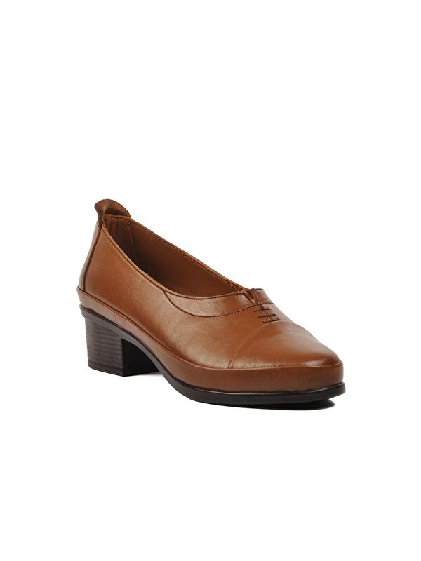 Taba Hakiki Deri Kadın Klasik Ayakkabı 562106 - Görsel 4