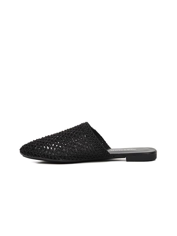 Siyah Örgülü Kadın Sabo Terlik 335166 - Görsel 3