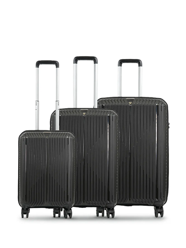 Ground Dikey Çizgili Sirius 3'lü Set Valiz 10728