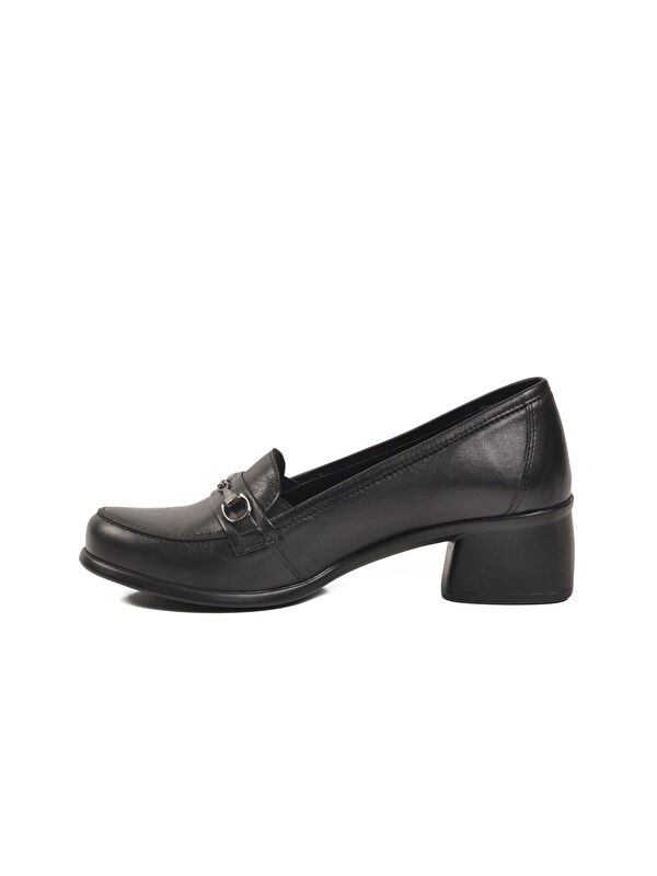 Ayakmod Kahverengi Ayakmod Premium Taba Hakiki Deri Kadın Topuklu Klasik Ayakkabı 44259 Z