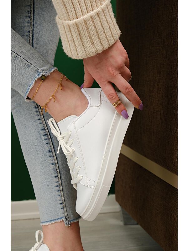 Erda Basic Bağcıklı Kadın Sneaker - Görsel 5
