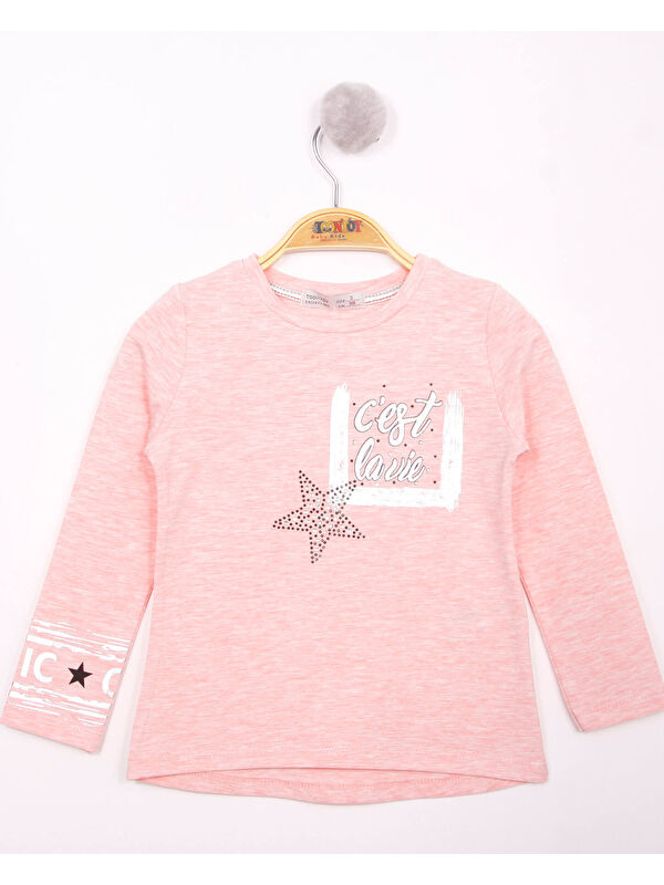 Toontoykids Kız Çocuk Yıldızlı Chic Baskılı T-Shirt