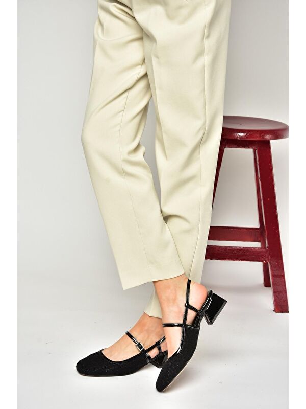 S4725726 Siyah Kadın Babet Ayakkabı - Görsel 7