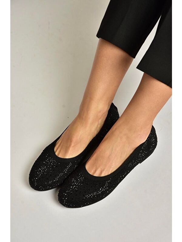 Fox Shoes Siyah Kadın Babet Y820411004