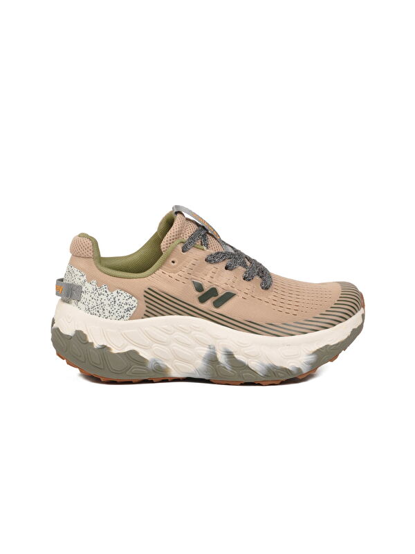 Walkway Bej Fileli Hafif Esnek Hafızalı Taban Unisex Spor Ayakkabı Flystep G