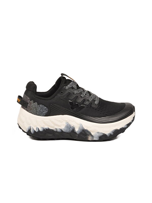 Walkway Siyah Beyaz Fileli Hafif Esnek Hafızalı Taban Unisex Spor Ayakkabı Flystep G