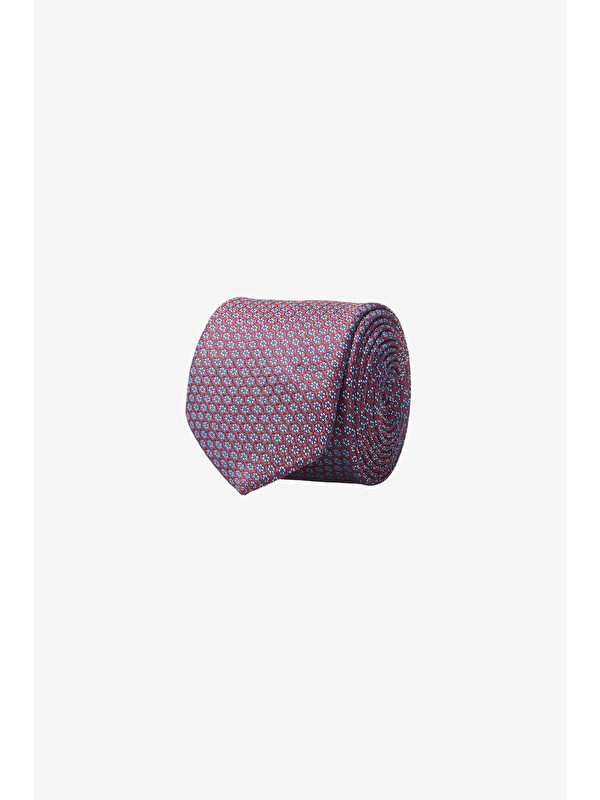 Altınyıldız Classics Erkek Bordo-Gri Desenli Kravat