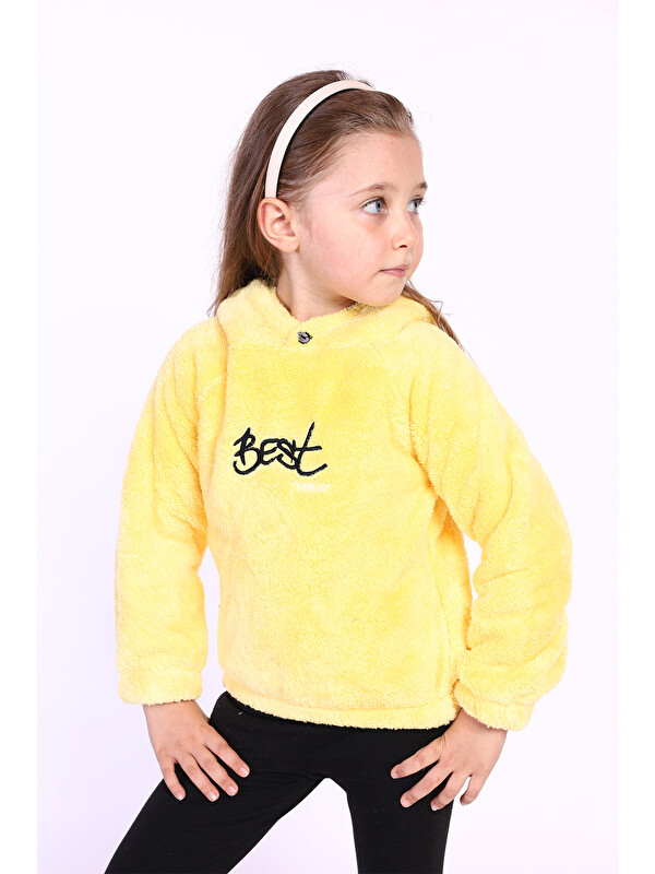 Toontoykids Kız Çocuk Nakışlı Pelüş Sweatshirt
