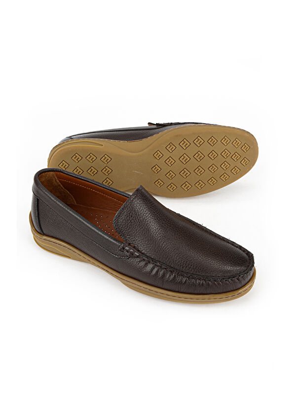 Ziya Ayakkabi Kahverengi Ziya Ayakkabi Hakiki Erkek Deri Günlük 1611064Z213