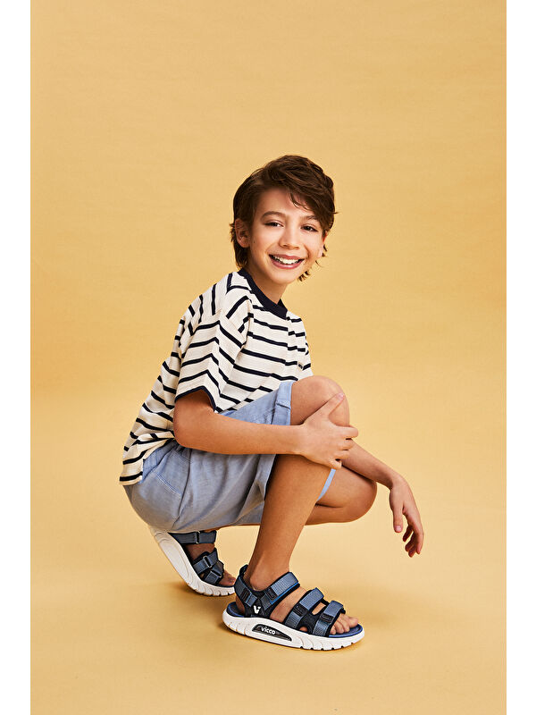 Cube Hafif Erkek Çocuk Lacivert Sandalet - Görsel 4