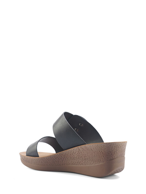 407073.Z5FX Siyah Kadın Dolgu Topuk Terlik - Görsel 4