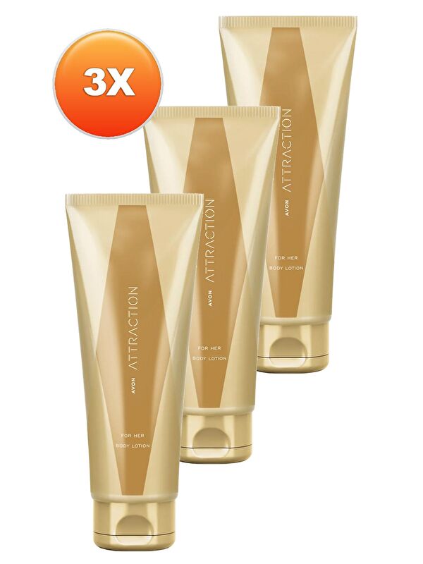 AVON Attraction Kadın Vücut Losyonu 125 Ml. Üçlü Set