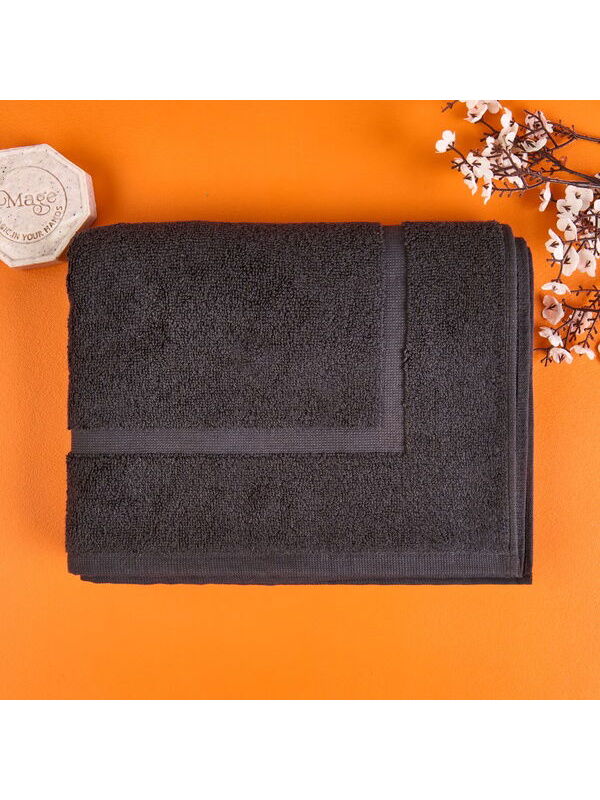 Evidea Soft Samantha Ayak Havlusu - Antrasit - 50x80 cm