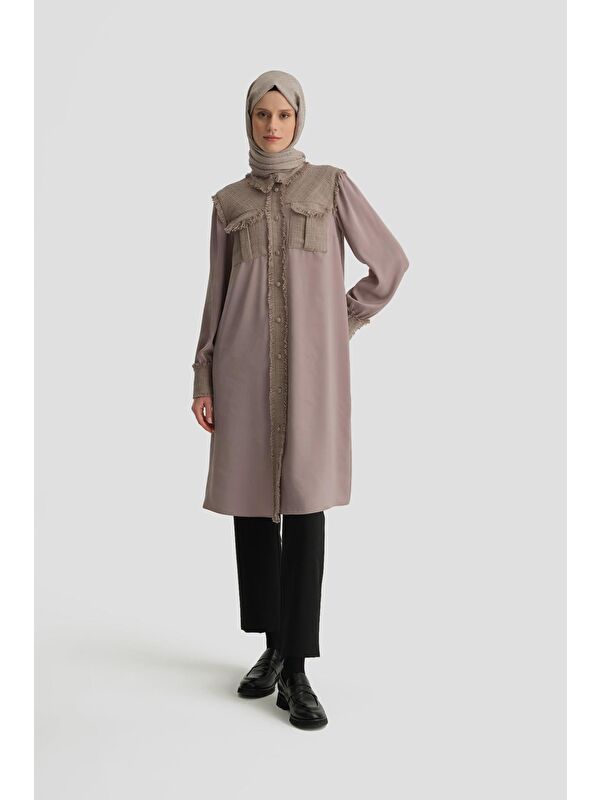 ARMİNE Tüvit Mix Tunik 24K4400 Vizon