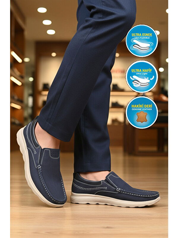 Ayakmod Siyah Ayakmod Premium Hakiki Deri Anatomik Erkek Casual Ayakkabı 2406 M