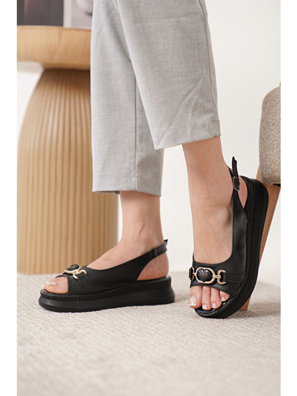 D744 Günlük Ortopedik Kadın Sandalet - Görsel 4