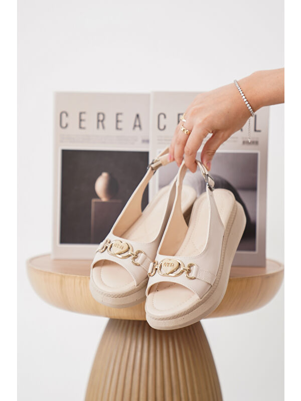 D744 Günlük Ortopedik Kadın Sandalet - Görsel 3