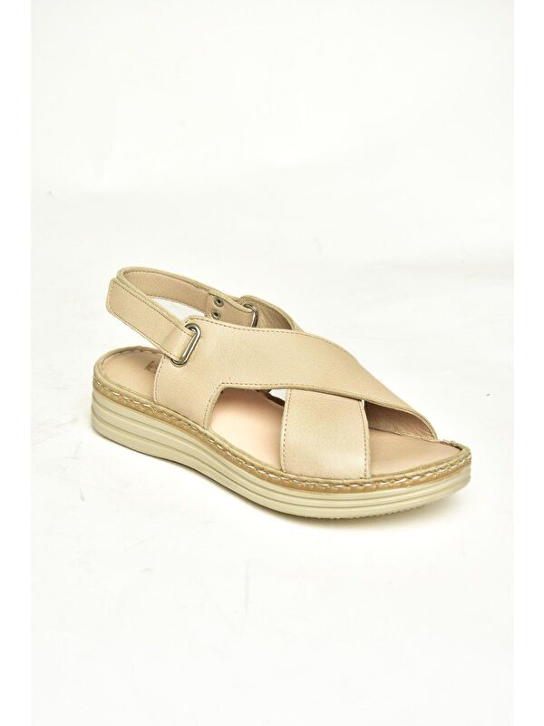 U5552405 Bej Kadın Sandalet - Görsel 2