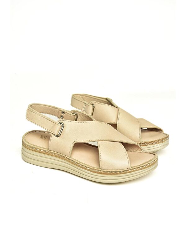 U5552405 Bej Kadın Sandalet - Görsel 7