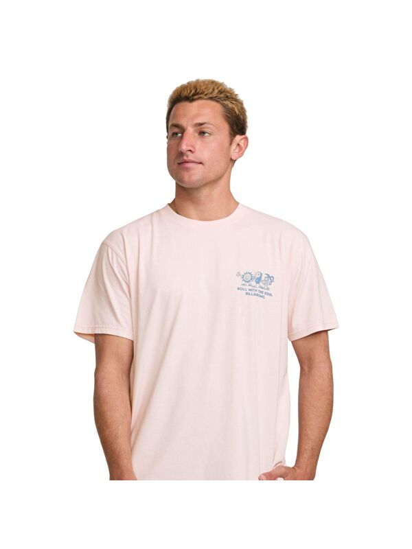 Billabong Roll Premium Ww Ss Erkek Pembe Tişört