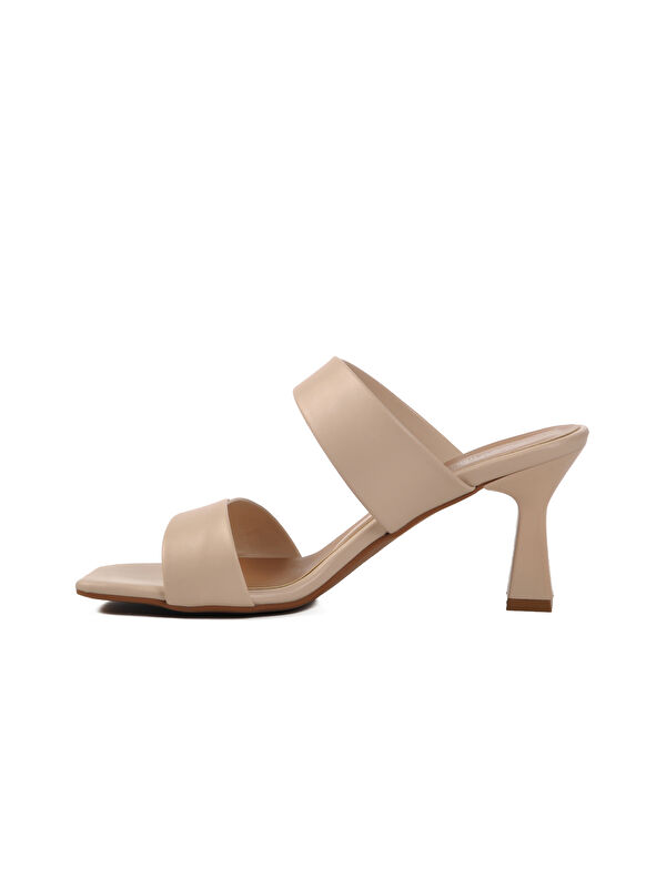 Bej Kadın Topuklu Terlik 576006 Z - Görsel 3