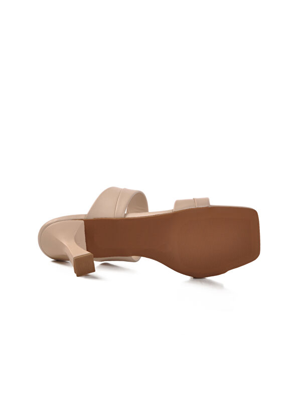 Bej Kadın Topuklu Terlik 576006 Z - Görsel 6