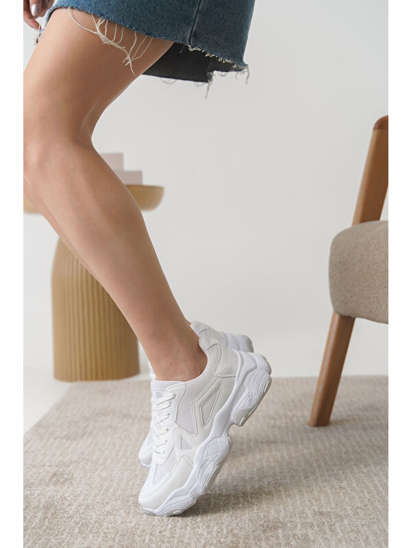 D0141 Kadın Günlük Ortopedik Sneaker Spor Ayakkabı - Görsel 4