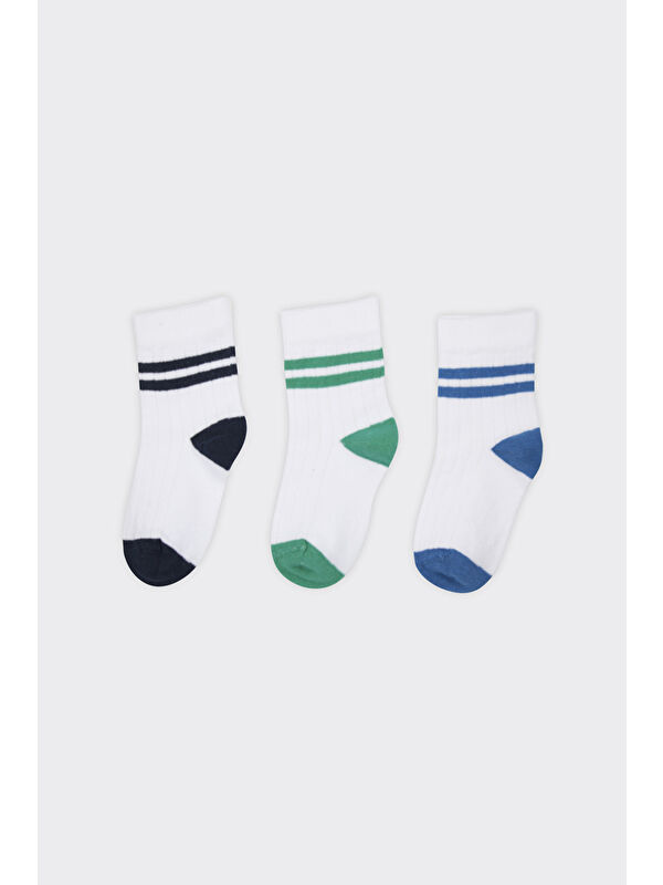 Panço Erkek Çocuk Çizgili Soket Çorap Set
