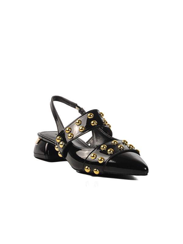 Siyah Rugan Kadın Abiye Ayakkabı 575023 Z - Görsel 4