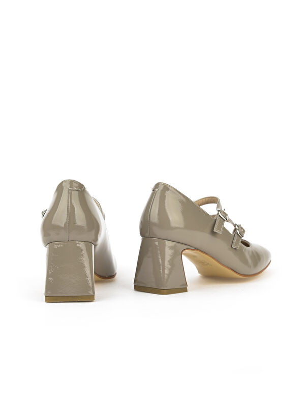 Kadın Hakiki Deri Topuklu Ayakkabı 1431030Z25009 Vizon - Görsel 4