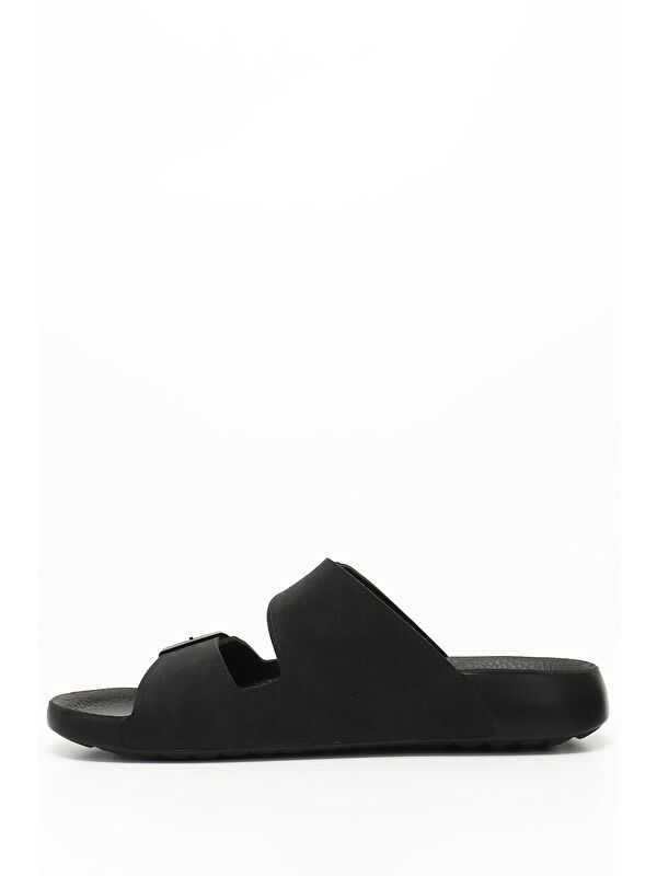 SİYAH MELANJ Tokalı Erkek Terlik 34062 - Görsel 5