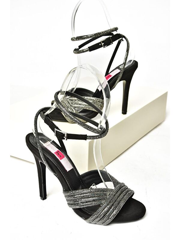 S4220781 Siyah Kadın Topuklu Ayakkabı - Görsel 4