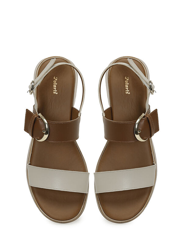 325067.Z 5FX Taba Kadın Dolgu Topuk Sandalet - Görsel 5