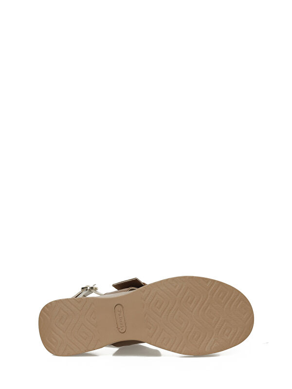 325067.Z 5FX Taba Kadın Dolgu Topuk Sandalet - Görsel 7