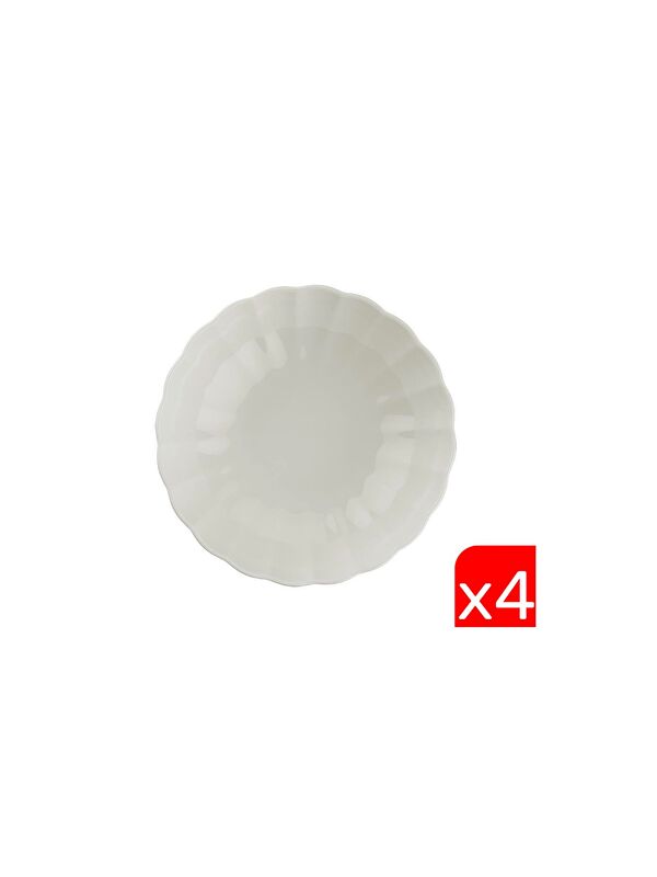 Kütahya Porselen Bone Luz Krem Çorba Kasesi 15cm 4 lü
