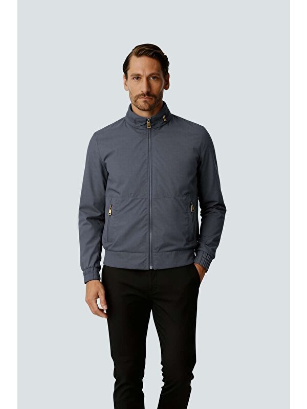 igs Mavi Modern Erkek Bomber Mont