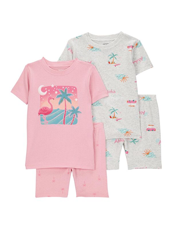 Carter's Kız Bebek Pijama Set 4'lü Paket