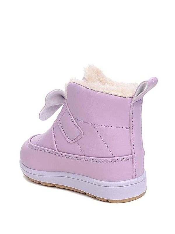 Rmd 341 Bant Kurdela Detaylı Kürklü Kız Çocuk Bebek Bot - Görsel 3