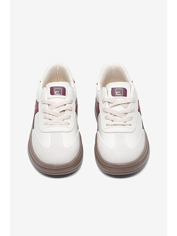 Tonny Black Beyaz Tonny Black Rahat Kalip Kadın Kauçuk Taban Bağcıklı Sneaker