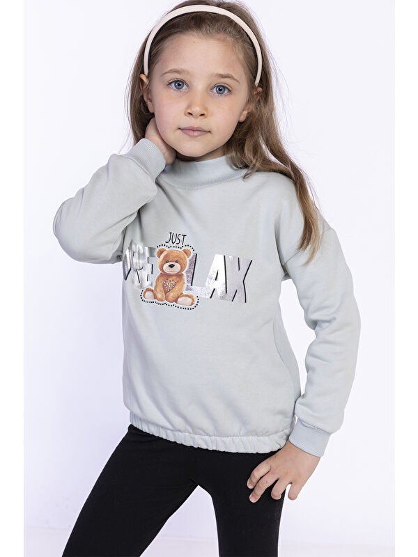 Toontoykids Kız Çocuk Baskılı Sweatshirt