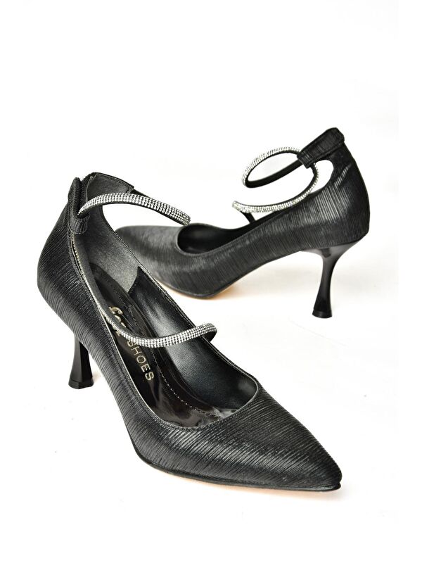 S2460697 Siyah Kadın Topuklu Ayakkabı - Görsel 4