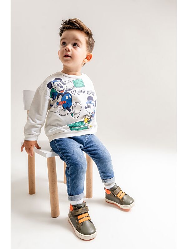 Erkek Çocuk Haki Hakiki Deri Suya Dayanıklı Anatomik İlk Adım Bot - Görsel 3