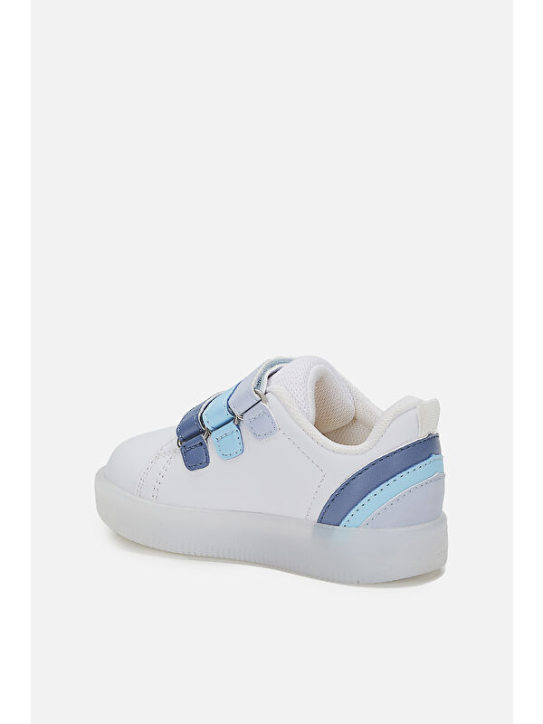 Sun Işıklı Erkek Okul Öncesi Beyaz/Mavi Sneaker - Görsel 4
