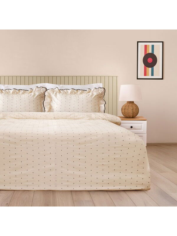 Evidea Soft Volute Çift Kişilik Nevresim Takımı - Krem