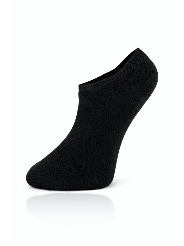 6'lı Kadın Siyah Bambu Yüksek Kaliteli Dikişsiz Yumuşak Nefes Alabilen Sneakers Çorap - Görsel 3