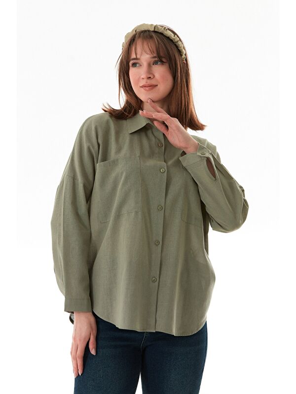 Fullamoda Basic Çift Cepli Oversize Gömlek