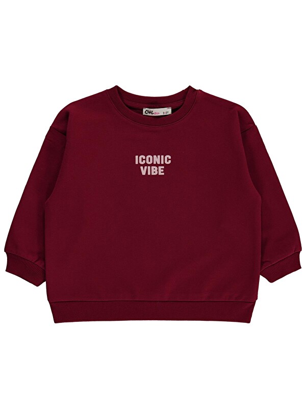 Civil Girls Basic 2-5 Yaş Sweatshirt - Bordo
