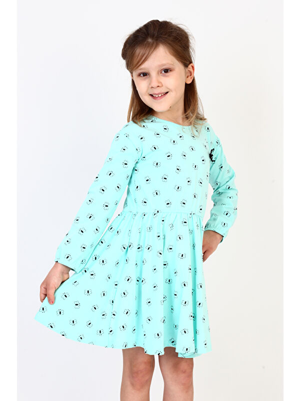 Toontoykids Kız Çocuk Komple Kelebek Desenli Elbise